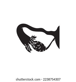 Ovary color line icon. Endocrine system. Pictogram for web page, mobile app, promo.