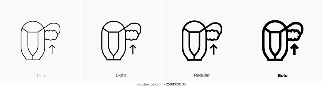 ovary icon. Thin, Light Regular And Bold style design isolated on white background