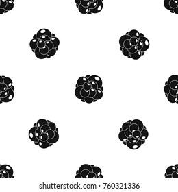 Ovary pattern repeat seamless in black color for any design. Vector geometric illustration