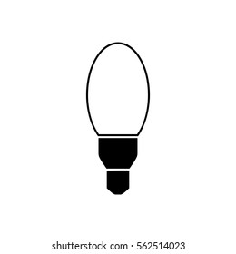 Ovate bulb icon, vector illustration