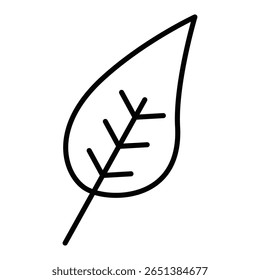ovate icon Black and white outline flat sign vector