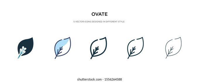 ovate icon in different style vector illustration. two colored and black ovate vector icons designed in filled, outline, line and stroke style can be used for web, mobile, ui