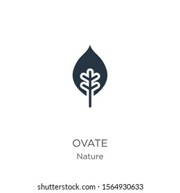 Ovate icon vector. Trendy flat ovate icon from nature collection isolated on white background. Vector illustration can be used for web and mobile graphic design, logo, eps10