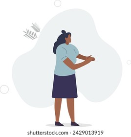 ovation, approval vector character.flat vector illustration.