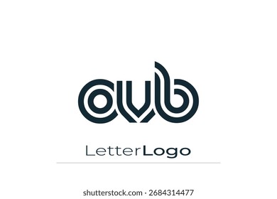 OVB Creative Unique Modern Letter Logo Design. Elegant Monogram Logo Design with Decorative Elements and Typography