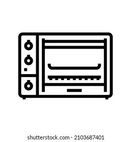 oven appliance line icon vector. oven appliance sign. isolated contour symbol black illustration