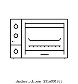 oven appliance line icon vector. oven appliance sign. isolated contour symbol black illustration