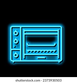 oven appliance neon light sign vector. oven appliance illustration