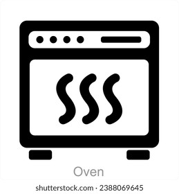 Oven and appliances icon concept