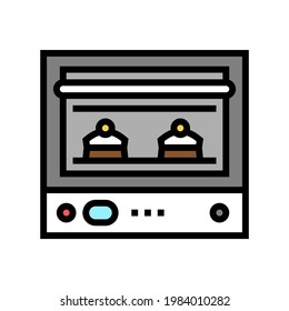 oven baking dessert color icon vector. oven baking dessert sign. isolated symbol illustration