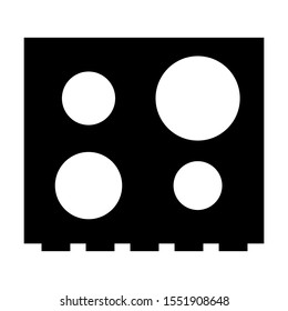 oven black solid vector icon