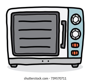 oven / cartoon vector and illustration, hand drawn style, isolated on white background.