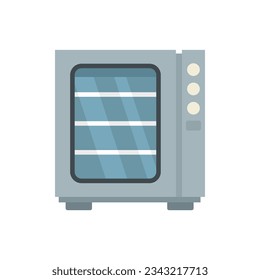 Oven convection technology icon flat vector. Gas fan stove. Cooking convection oven isolated