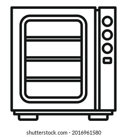 Oven convection technology icon outline vector. Gas fan stove. Cooking convection oven svg