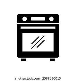 oven cook icon black vector design illustration