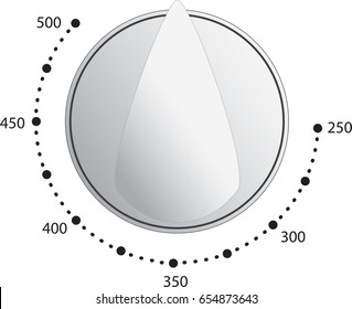 Oven Dial Vector With Temperature Measurements