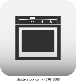 Oven electronic sign simple icon on  background