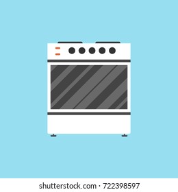 Oven Flat Icon. Vector illustration.