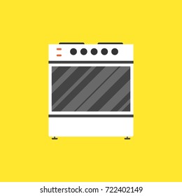 Oven Flat Icon. Vector illustration.