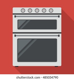 Oven flat icon. You can be used oven icon for several purposes like: websites, print templates, presentation templates, promotional materials, info-graphics, web and mobile phone apps.