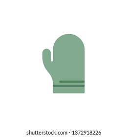 Oven glove flat icon, vector sign, Kitchen glove colorful pictogram isolated on white. Symbol, logo illustration. Flat style design