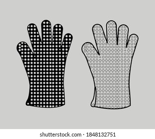 oven glove icon design. Symbol of cooking utensils. oven glove vector illustration symbol icon clipart on white isolated background.