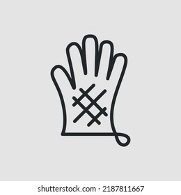 Oven Glove Icon. Simple Oven Glove For Social Media, App And Web Design. Vector Illustration