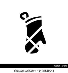 Oven glove icon vector illustration logo template stock. EPS 10