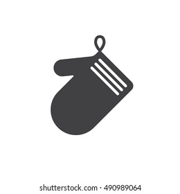 Oven glove icon vector, solid flat sign, pictogram isolated on white, logo illustration