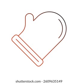 oven glove icon with white background vector stock illustration