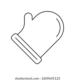 oven glove icon with white background vector stock illustration