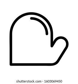 Oven glove line icon, outline and filled vector sign, linear and full pictogram isolated on white. Symbol, logo illustration