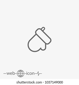 oven glove vector icon