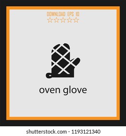 oven glove  vector icon