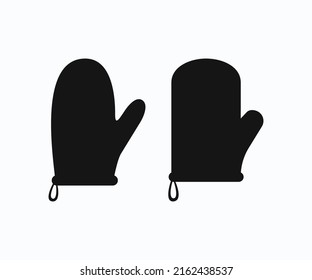 Oven Glove Vector. Oven Mitt Icon. 