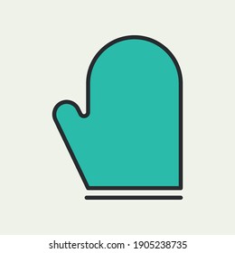 Oven gloves logo, Oven gloves icon vector, Bakery and pastry set of vector design element, kitchen tool, bread shop, icon, and symbol