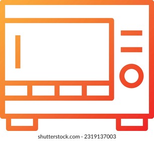 Oven Gradient Icon, Food Vector
