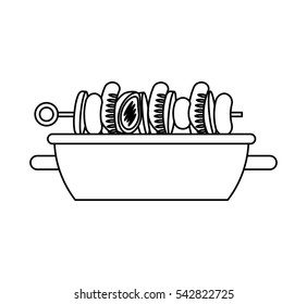 oven grill bbq icon vector illustration design