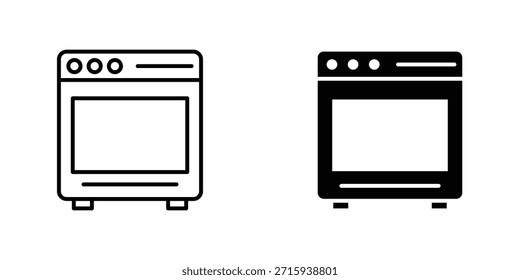 Design-Kollektion für Ofensymbole. Vektorzeichen und Symbol für UI-Designs
