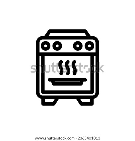 Oven Icon design. Vector symbols in trendy and modern line style on white background suitable for the needs of websites, programmers, developers and designers. Icon vector design