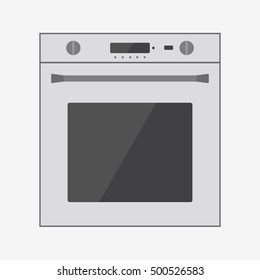 Oven icon. Flat design stock vector illustration