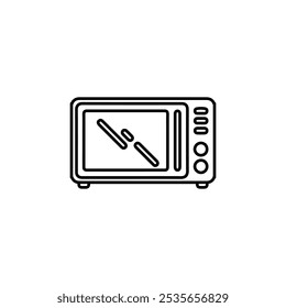 oven icon Flat logo isolated symbol