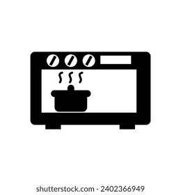 Oven icon flat simple illustration on white background..eps