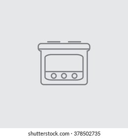 Oven icon flat vector illustration