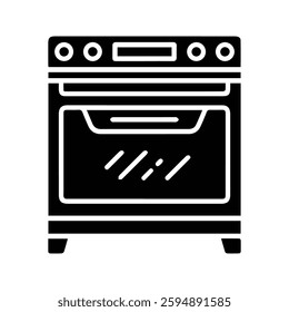 Oven Icon. Gas Stove Illustration. Multifunction Stove. Baking in the oven. Electronic Baking Machine Isolated on white background.