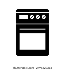 Oven icon illustrated on background