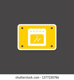 oven icon. kitchen sign
