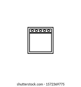 Oven icon. Kitchen tool symbol. Logo design element