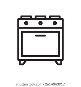 Oven icon line art vector