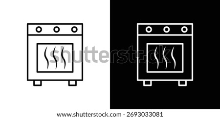 Oven icon. Line with editable stroke.